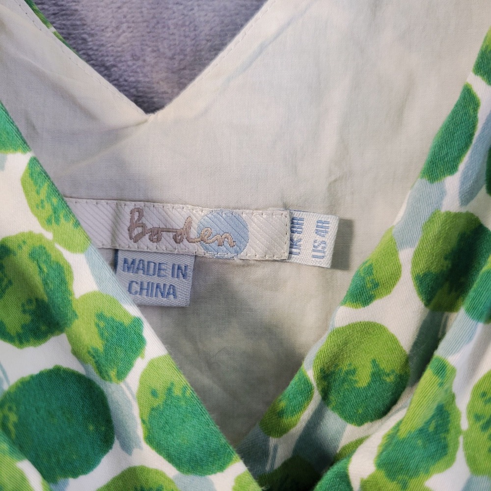 Boden Womens Green White Polka Dot Sheath Dress Size 4R Cocktail Officewear Chic - Picture 2 of 11